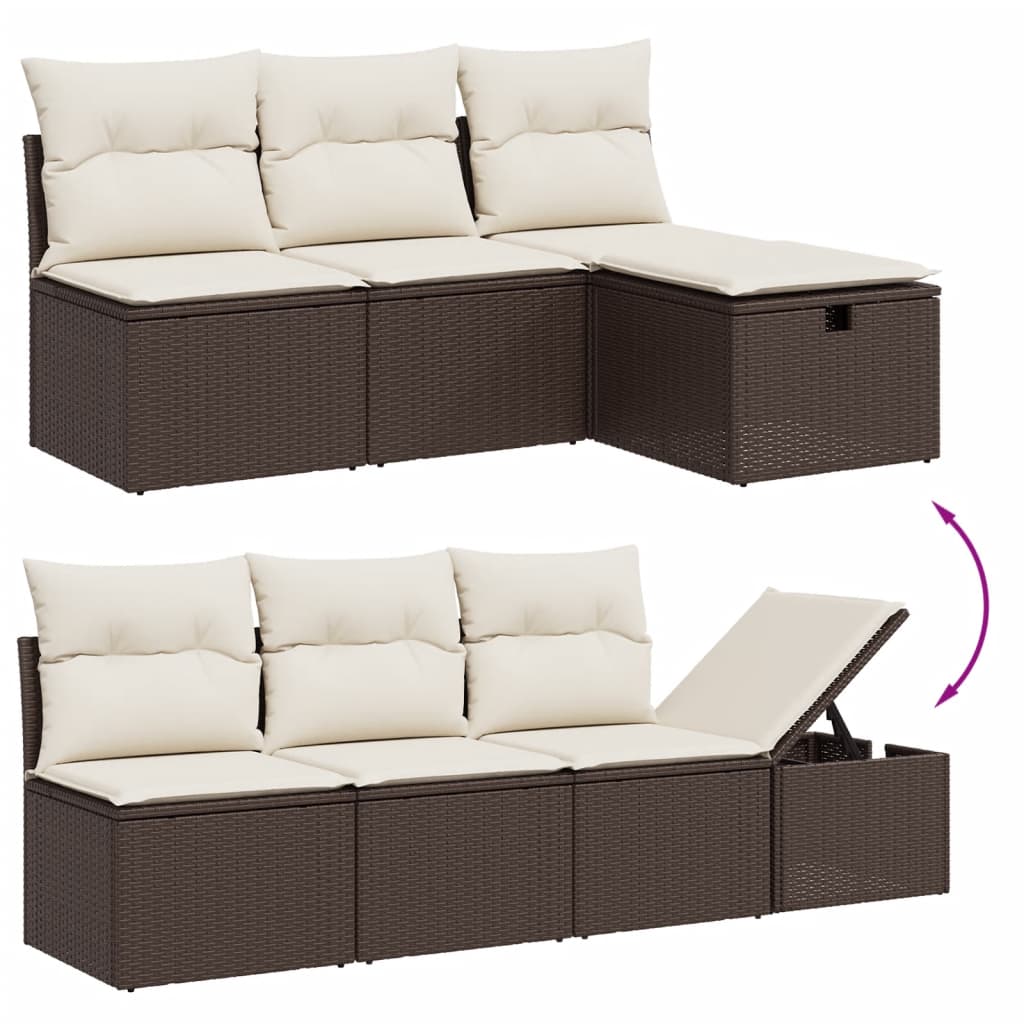 8-tlg. Garten-Sofagarnitur mit Kissen Braun Poly Rattan - Premium Gartenmöbel-Sets - Just €672.50! Shop now at homesales4u