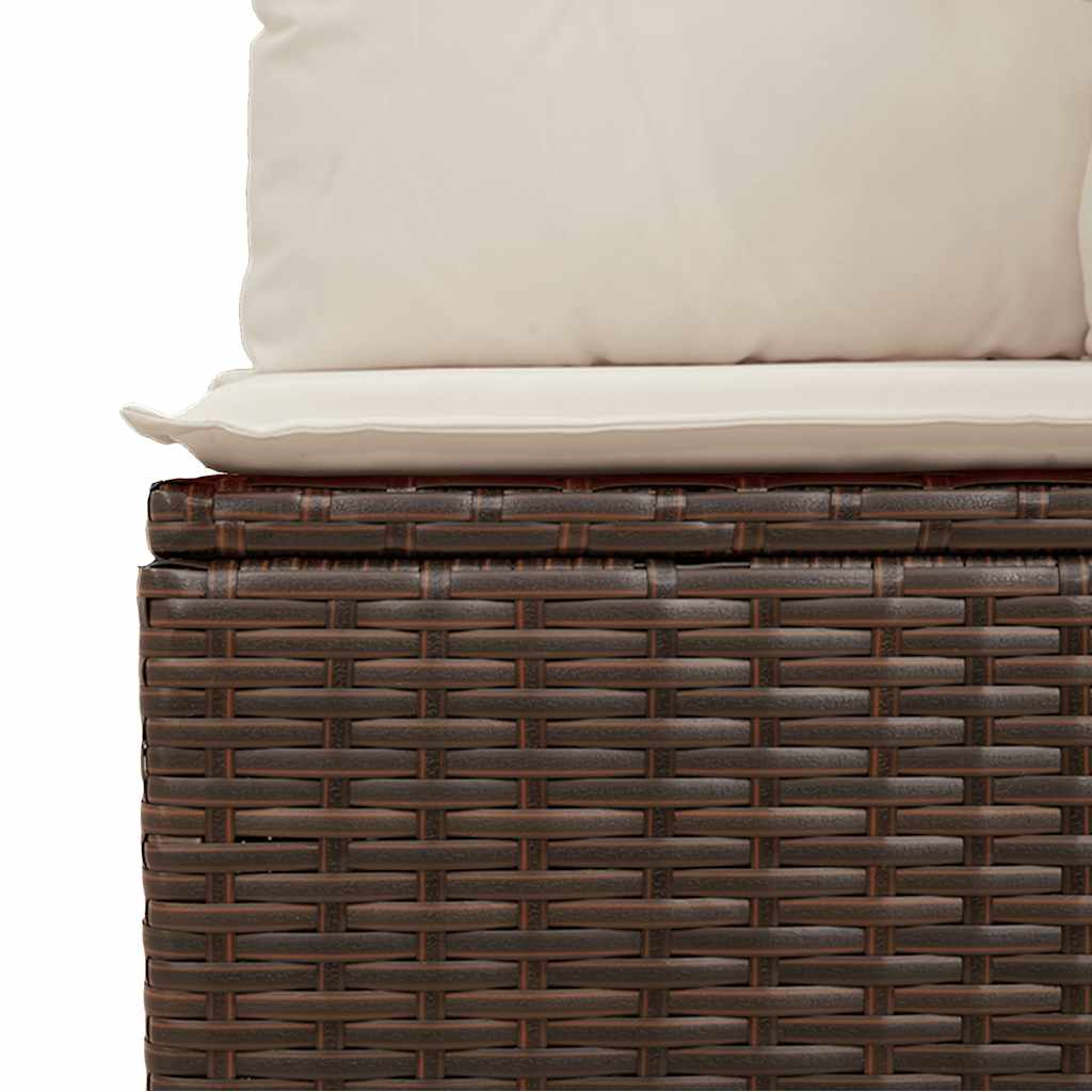 7-tlg. Garten-Sofagarnitur mit Kissen Braun Poly Rattan - Premium Gartenmöbel-Sets - Just €709.44! Shop now at homesales4u