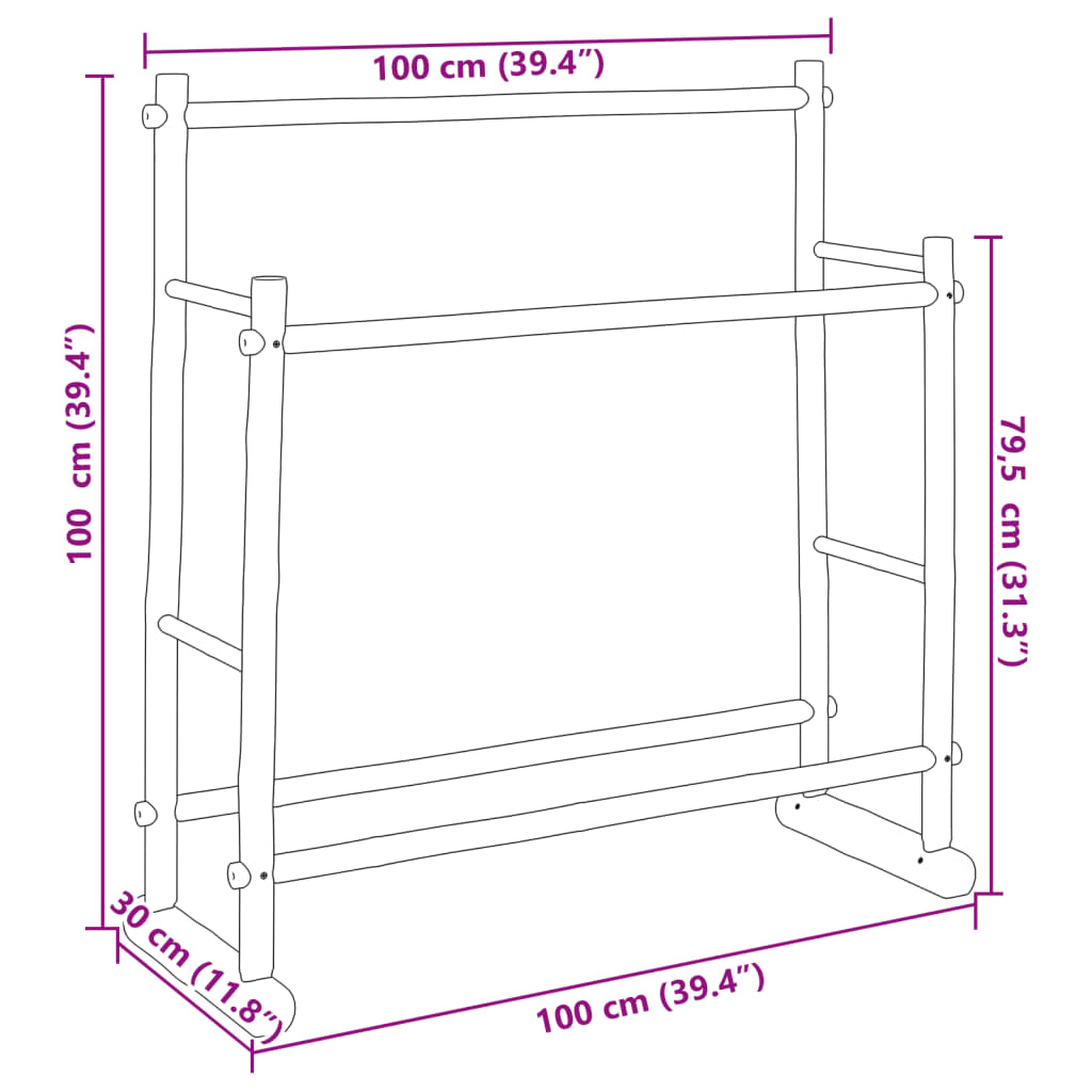 Kleiderständer 100x30x100 cm Bambus - Premium Kofferablagen - Just €66.20! Shop now at homesales4u