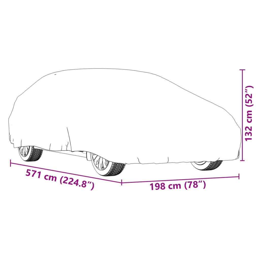 Autoabdeckung für Limousine m. Schnallenriemen Voll Silbern XXL - Premium Kfz-Abdeckplanen - Just €46.06! Shop now at homesales4u