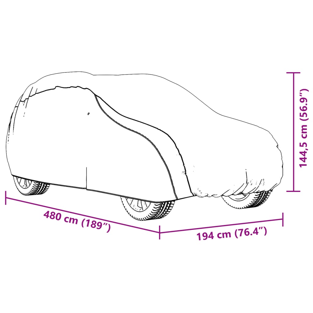 Autoabdeckung für SUV mit Schnallenriemen Voll Silbern L - Premium Kfz-Abdeckplanen - Just €56.60! Shop now at homesales4u