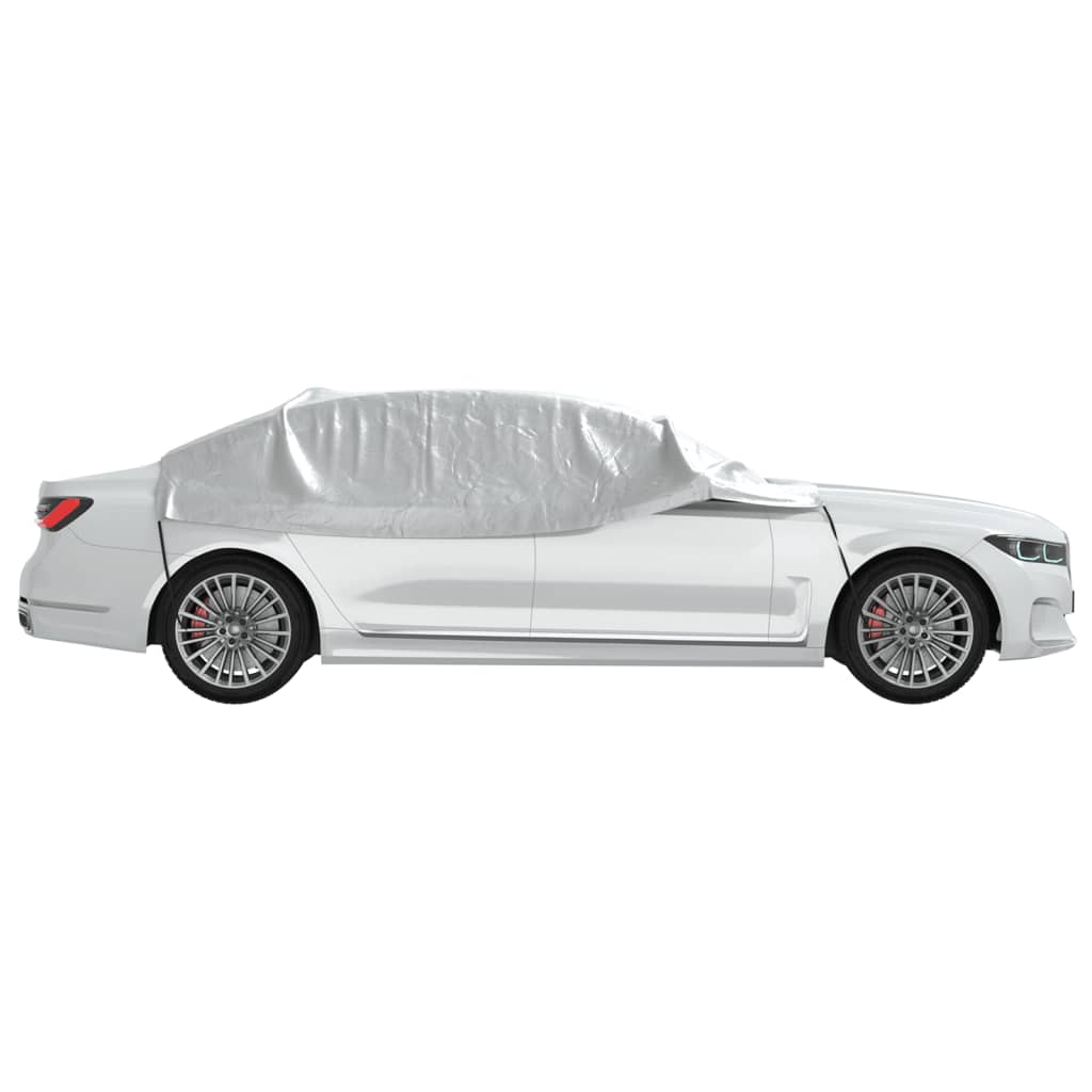Autoabdeckung Halbgarage mit Haken Silbern M - Premium Kfz-Abdeckplanen - Just €25.59! Shop now at homesales4u
