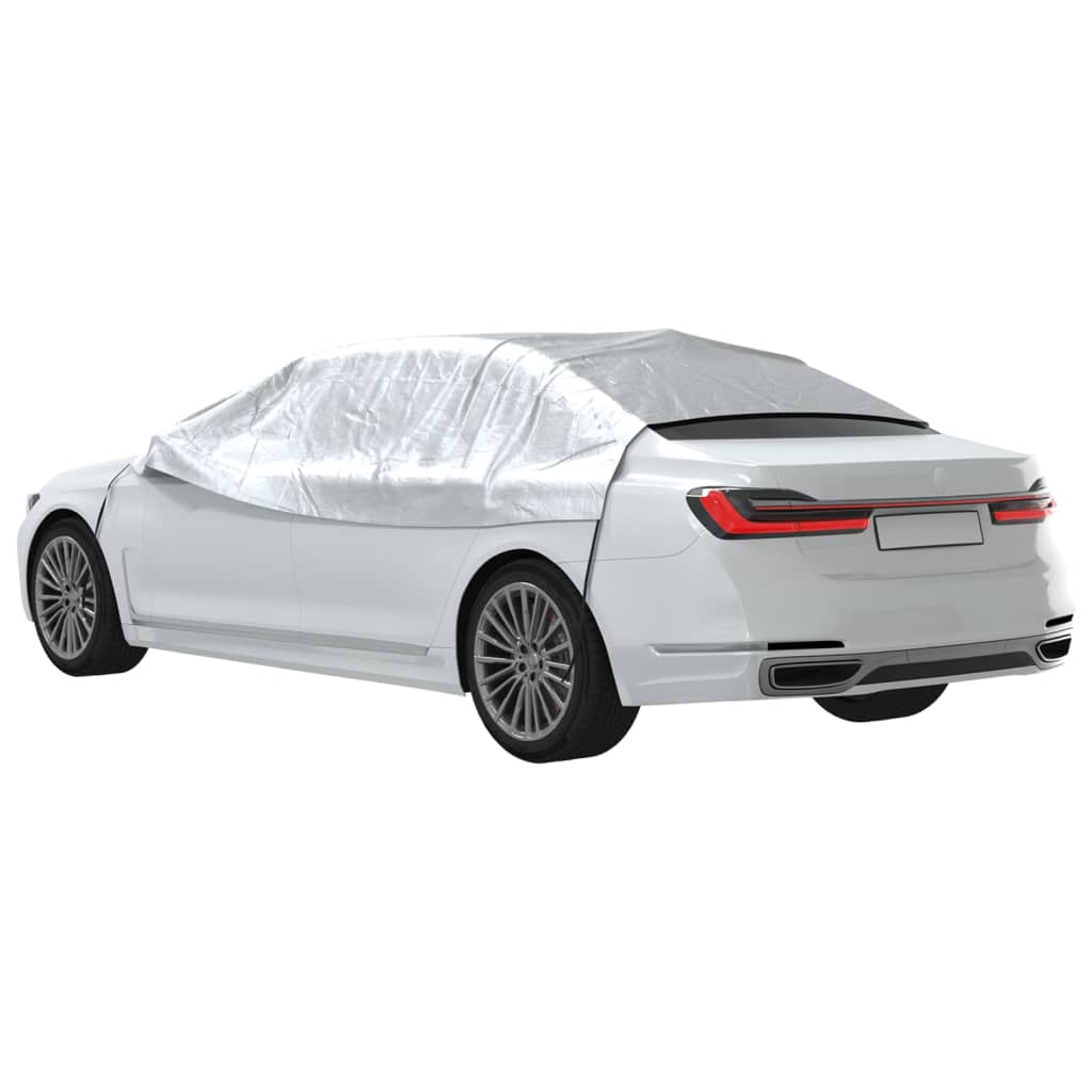 Autoabdeckung Halbgarage mit Haken Silbern M - Premium Kfz-Abdeckplanen - Just €25.59! Shop now at homesales4u