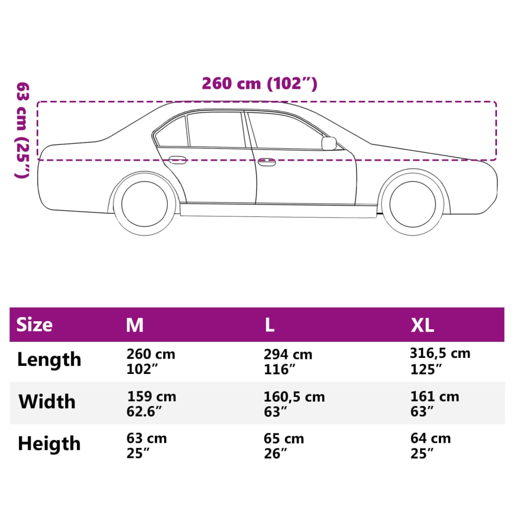 Autoabdeckung Halbgarage mit Haken Silbern M - Premium Kfz-Abdeckplanen - Just €25.59! Shop now at homesales4u