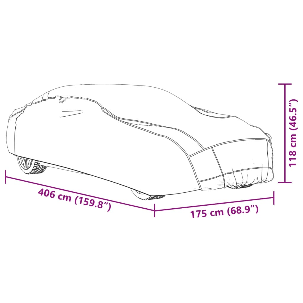 Autoabdeckung für Limousine Hagelschutz Voll S Grau Silbern - Premium Kfz-Abdeckplanen - Just €85.81! Shop now at homesales4u