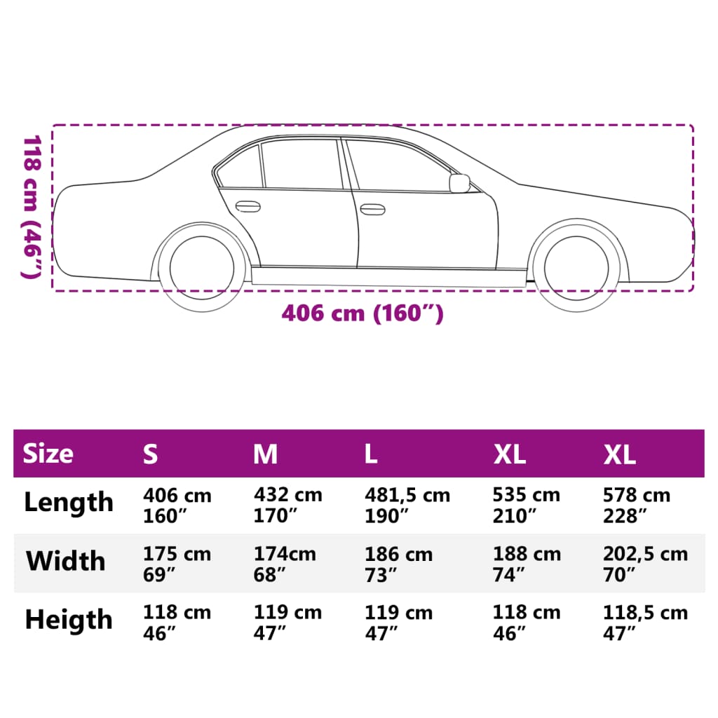 Autoabdeckung für Limousine Hagelschutz Voll S Grau Silbern - Premium Kfz-Abdeckplanen - Just €85.81! Shop now at homesales4u