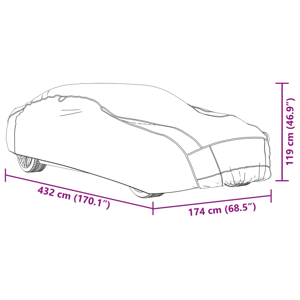 Autoabdeckung für Limousine Hagelschutz Voll M Grau Silbern - Premium Kfz-Abdeckplanen - Just €87.65! Shop now at homesales4u