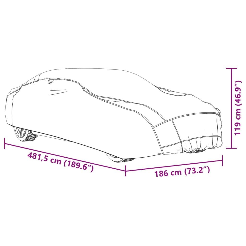 Autoabdeckung für Limousine Hagelschutz Voll L Grau & Silbern - Premium Kfz-Abdeckplanen - Just €107.34! Shop now at homesales4u