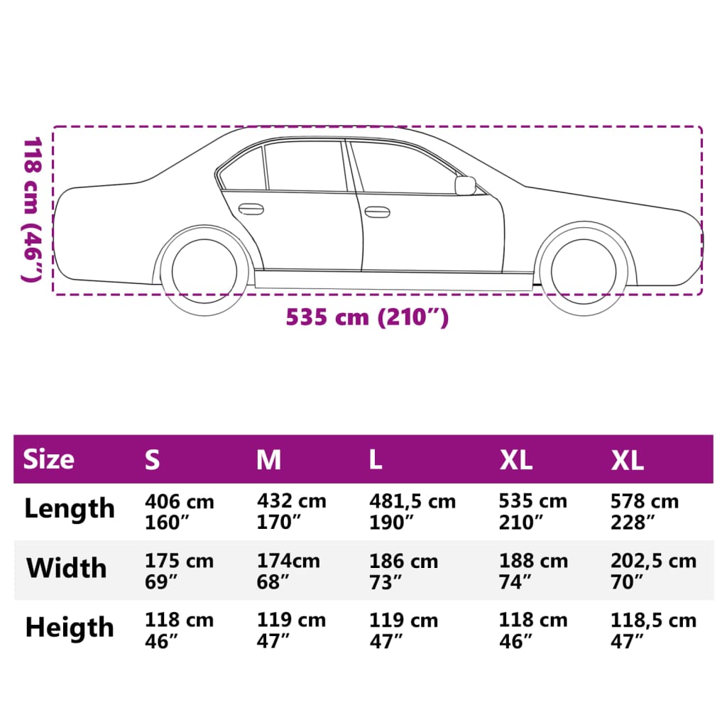 Autoabdeckung für Limousine Hagelschutz Voll XL Grau & Silbern - Premium Kfz-Abdeckplanen - Just €128.69! Shop now at homesales4u