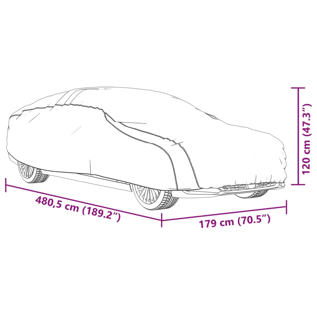 Autoabdeckung für Limousine Schnallenriemen Voll Silbern L PEVA - Premium Kfz-Abdeckplanen - Just €39.73! Shop now at homesales4u