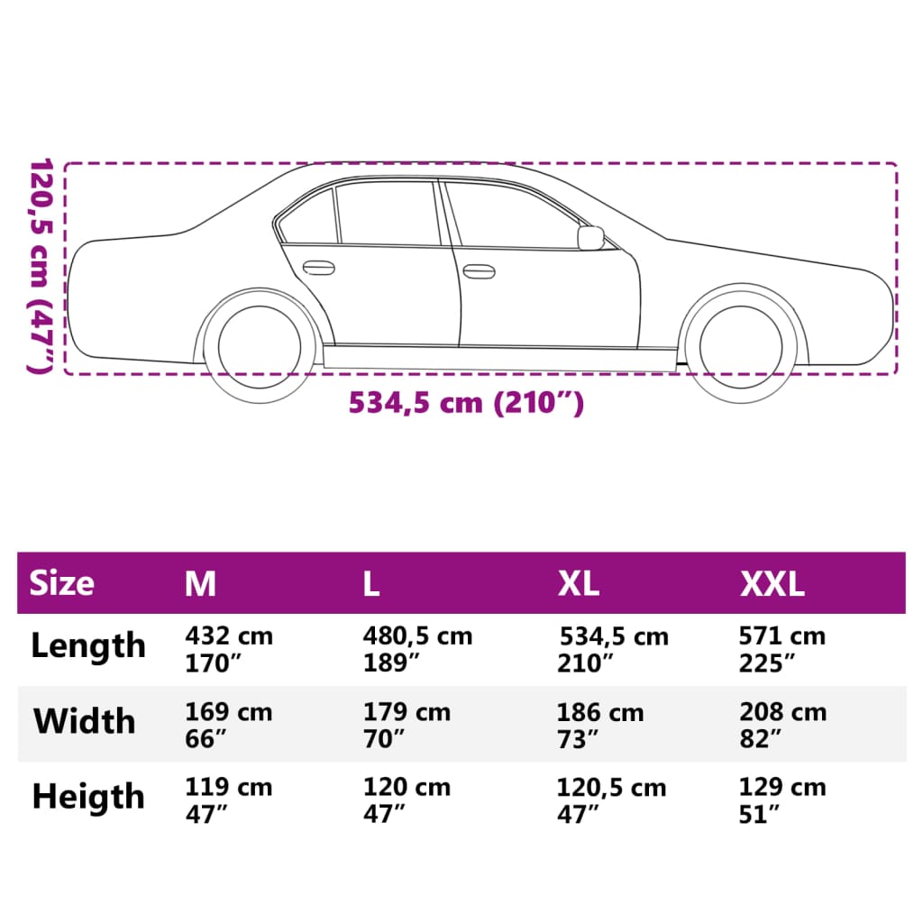 Autoabdeckung für Limousine Schnallenriemen Voll Silber XL PEVA - Premium Kfz-Abdeckplanen - Just €42.20! Shop now at homesales4u