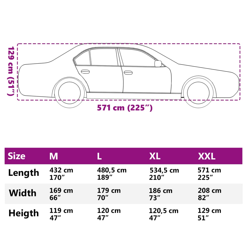Autoabdeckung Limousine Schnallenriemen Voll Silbern XXL PEVA - Premium Kfz-Abdeckplanen - Just €44.70! Shop now at homesales4u