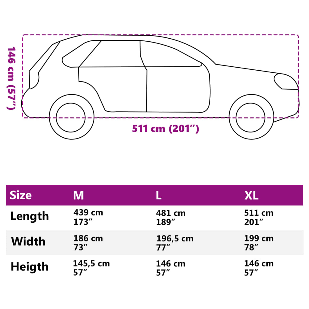Autoabdeckung für SUV mit Schnallenriemen Voll Silbern XL PEVA - Premium Kfz-Abdeckplanen - Just €55.95! Shop now at homesales4u