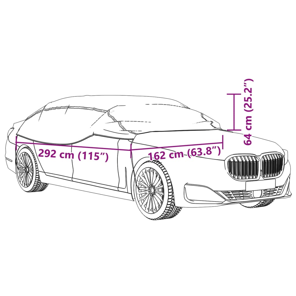 Autoabdeckung Halbgarage mit Haken Silbern L PEVA - Premium Kfz-Abdeckplanen - Just €30.18! Shop now at homesales4u