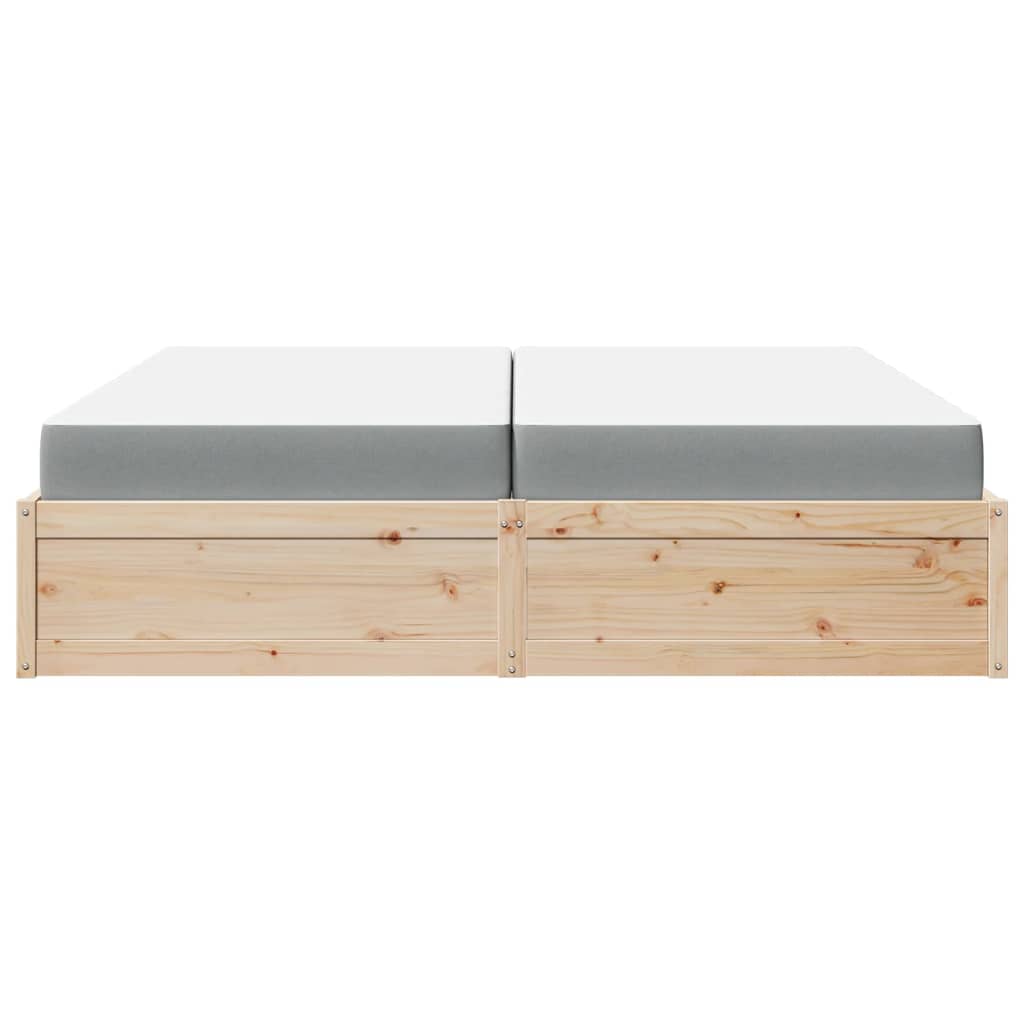 Bett mit Matratze 200x200 cm Massivholz Kiefer - Premium Betten & Bettgestelle - Just €696.58! Shop now at homesales4u