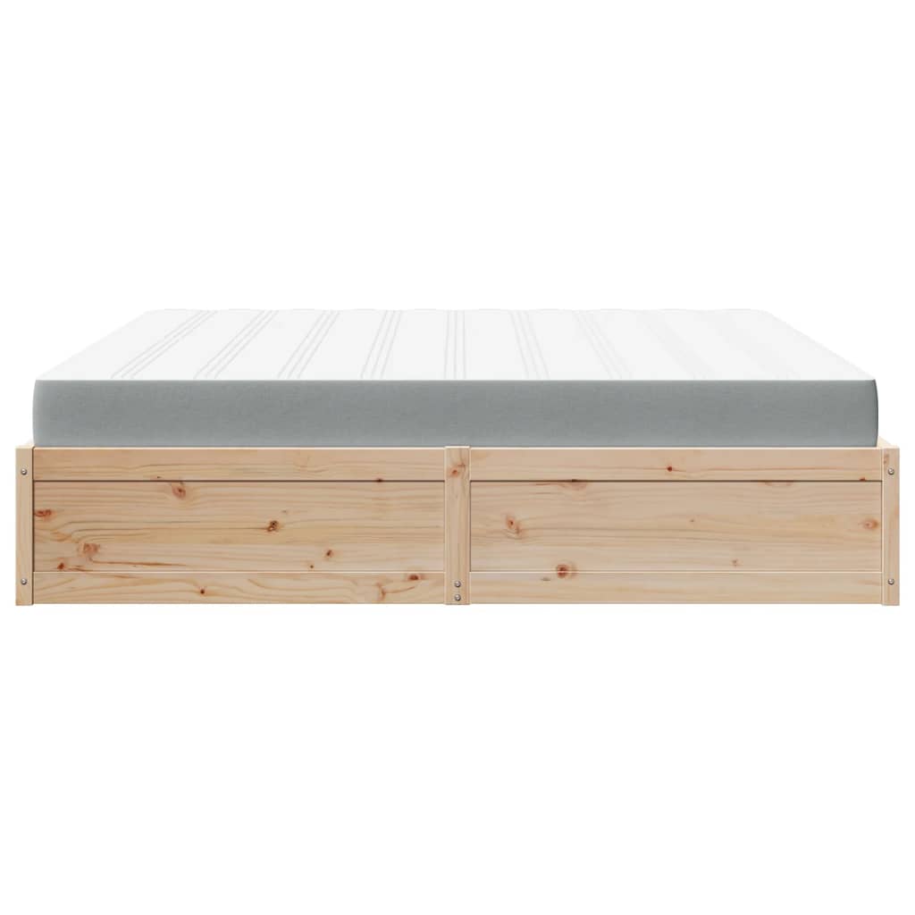 Bett mit Matratze 200x200 cm Massivholz Kiefer - Premium Betten & Bettgestelle - Just €696.58! Shop now at homesales4u
