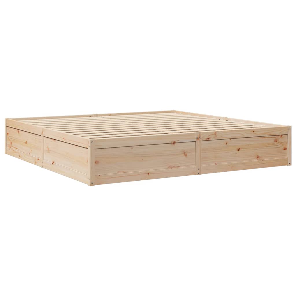 Bett mit Matratze 200x200 cm Massivholz Kiefer - Premium Betten & Bettgestelle - Just €696.58! Shop now at homesales4u