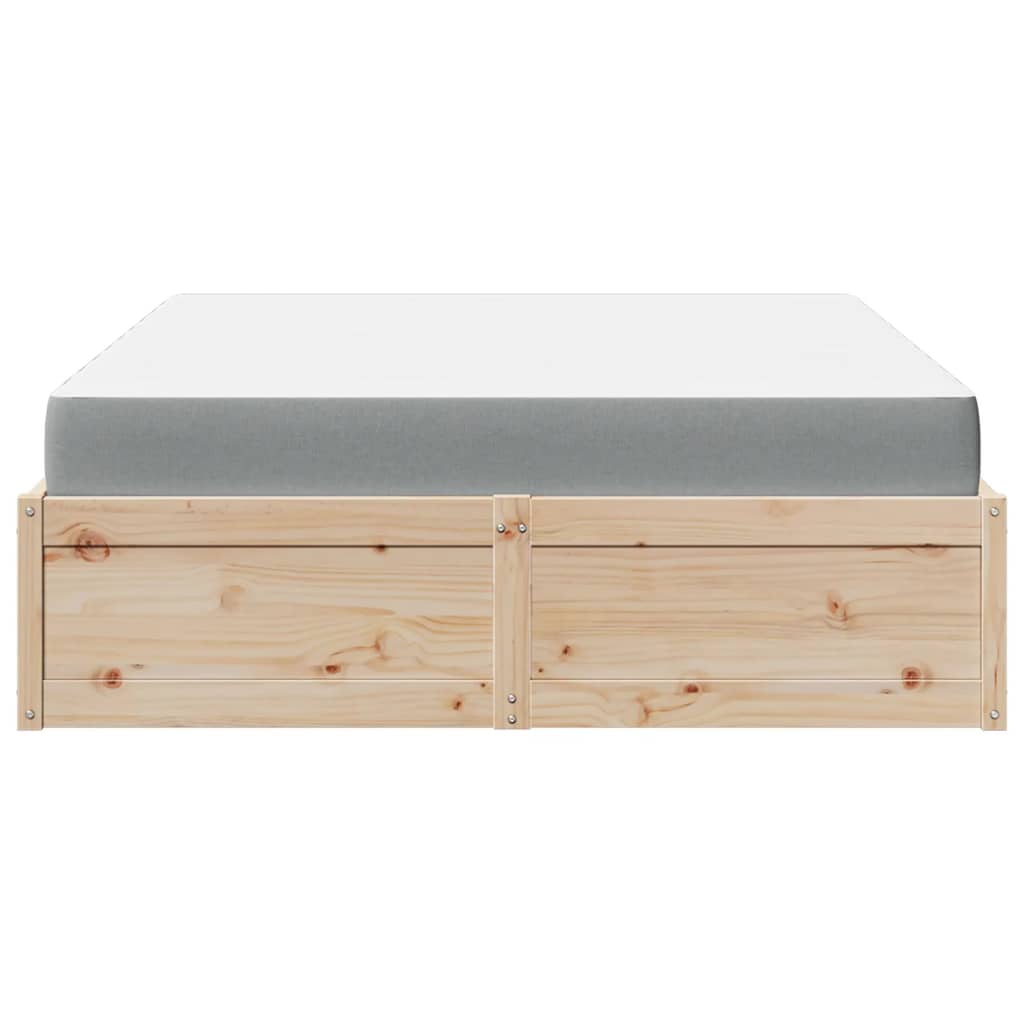 Bett mit Matratze 140x200 cm Massivholz Kiefer - Premium Betten & Bettgestelle - Just €479.79! Shop now at homesales4u