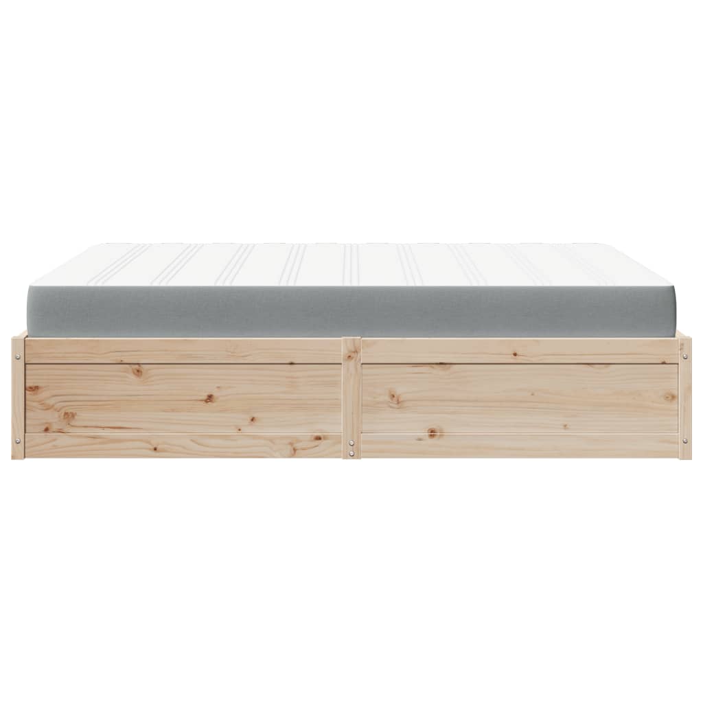 Bett mit Matratze 140x200 cm Massivholz Kiefer - Premium Betten & Bettgestelle - Just €479.79! Shop now at homesales4u
