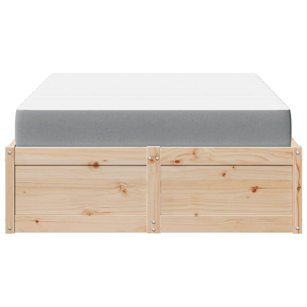 Bett mit Matratze 120x200 cm Massivholz Kiefer - Premium Betten & Bettgestelle - Just €472.18! Shop now at homesales4u