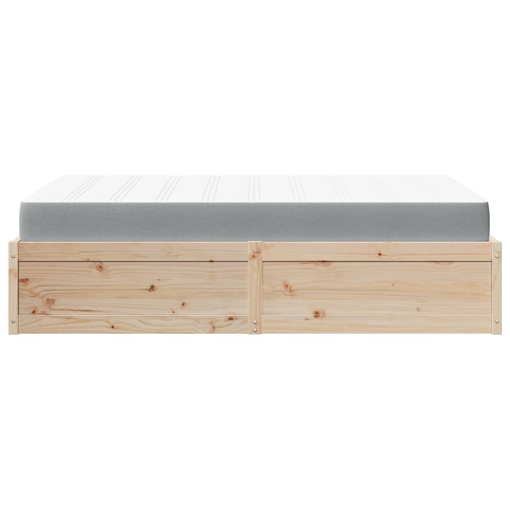 Bett mit Matratze 120x200 cm Massivholz Kiefer - Premium Betten & Bettgestelle - Just €472.18! Shop now at homesales4u