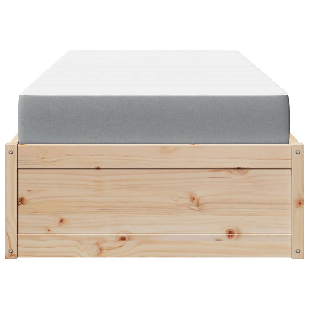 Bett mit Matratze 90x200 cm Massivholz Kiefer - Premium Betten & Bettgestelle - Just €337.44! Shop now at homesales4u