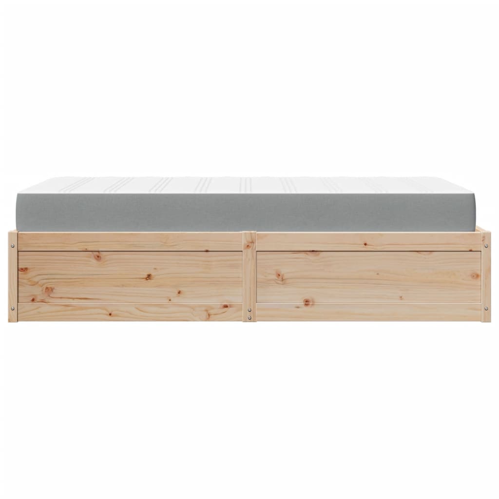 Bett mit Matratze 90x200 cm Massivholz Kiefer - Premium Betten & Bettgestelle - Just €337.44! Shop now at homesales4u