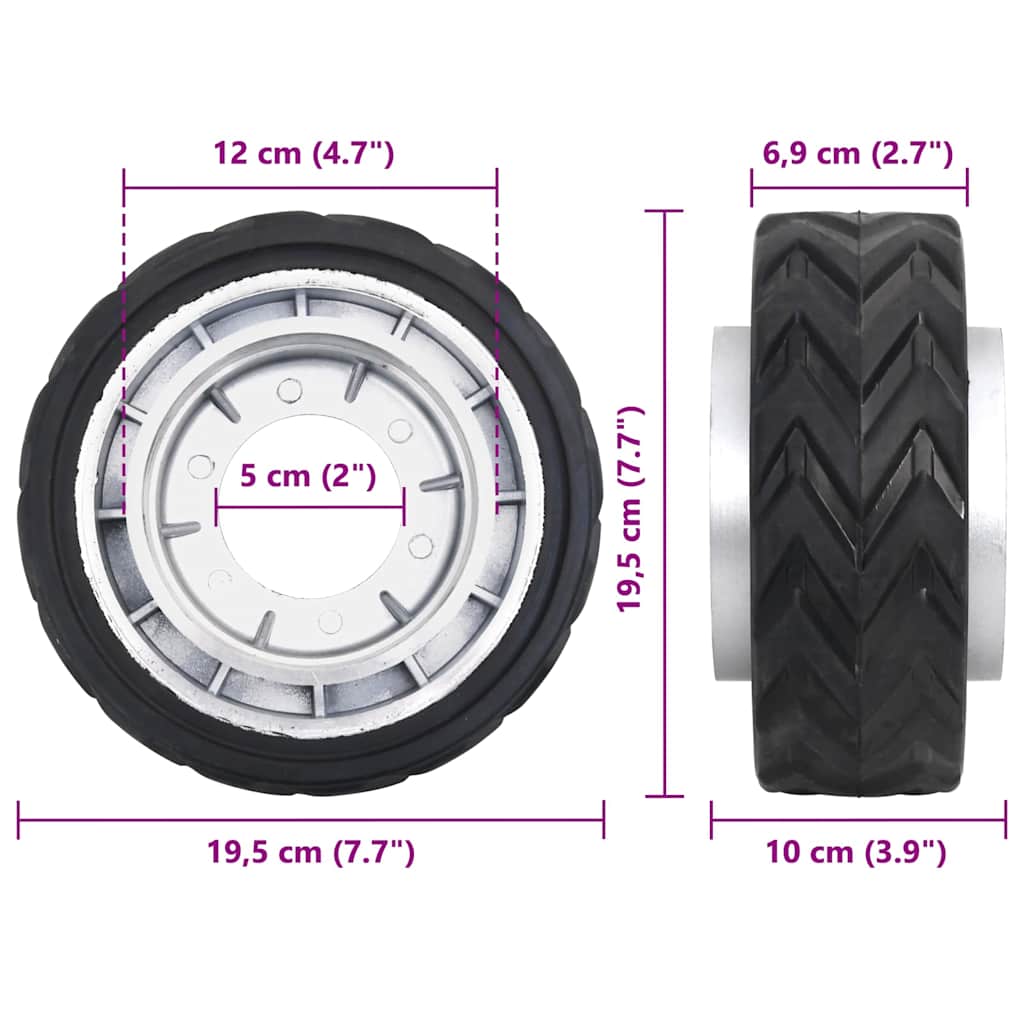 Ersatzrad für Anhänger-Stützrad Ø19,5x10 cm Aluminium und Gummi - Premium Trailer & Anhänger - Just €94.90! Shop now at homesales4u