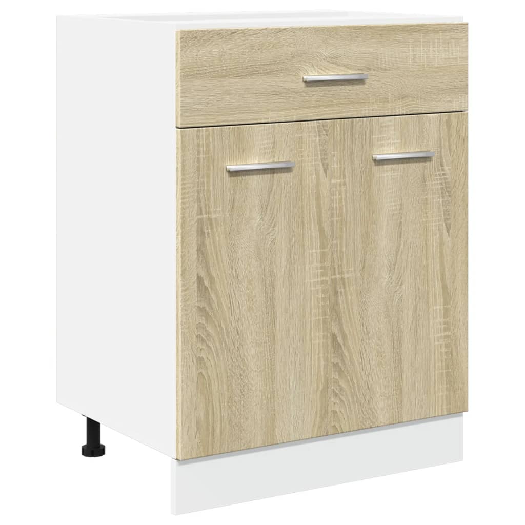 Schubunterschrank Lyon Sonoma-Eiche 60x46x81,5 cm Holzwerkstoff - Premium Küchenschränke - Just €99.57! Shop now at homesales4u