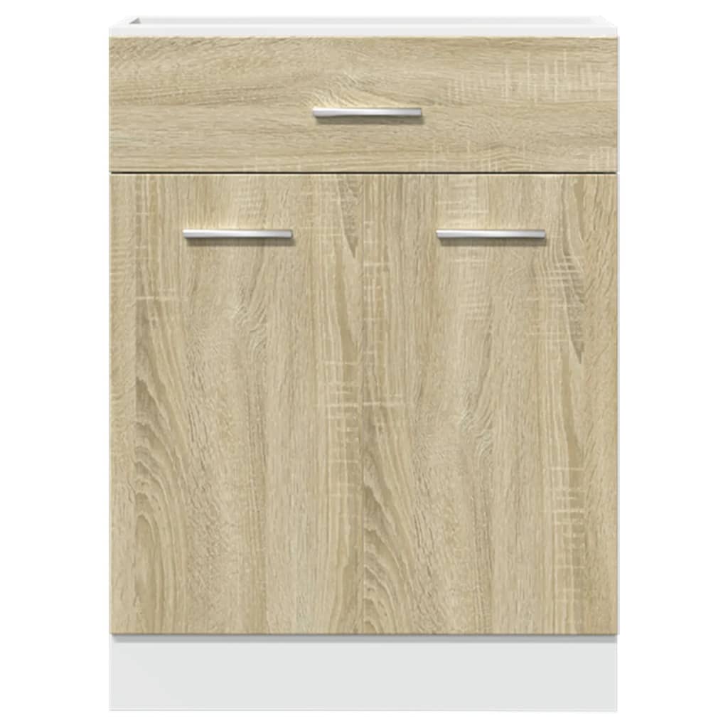Schubunterschrank Lyon Sonoma-Eiche 60x46x81,5 cm Holzwerkstoff - Premium Küchenschränke - Just €99.57! Shop now at homesales4u