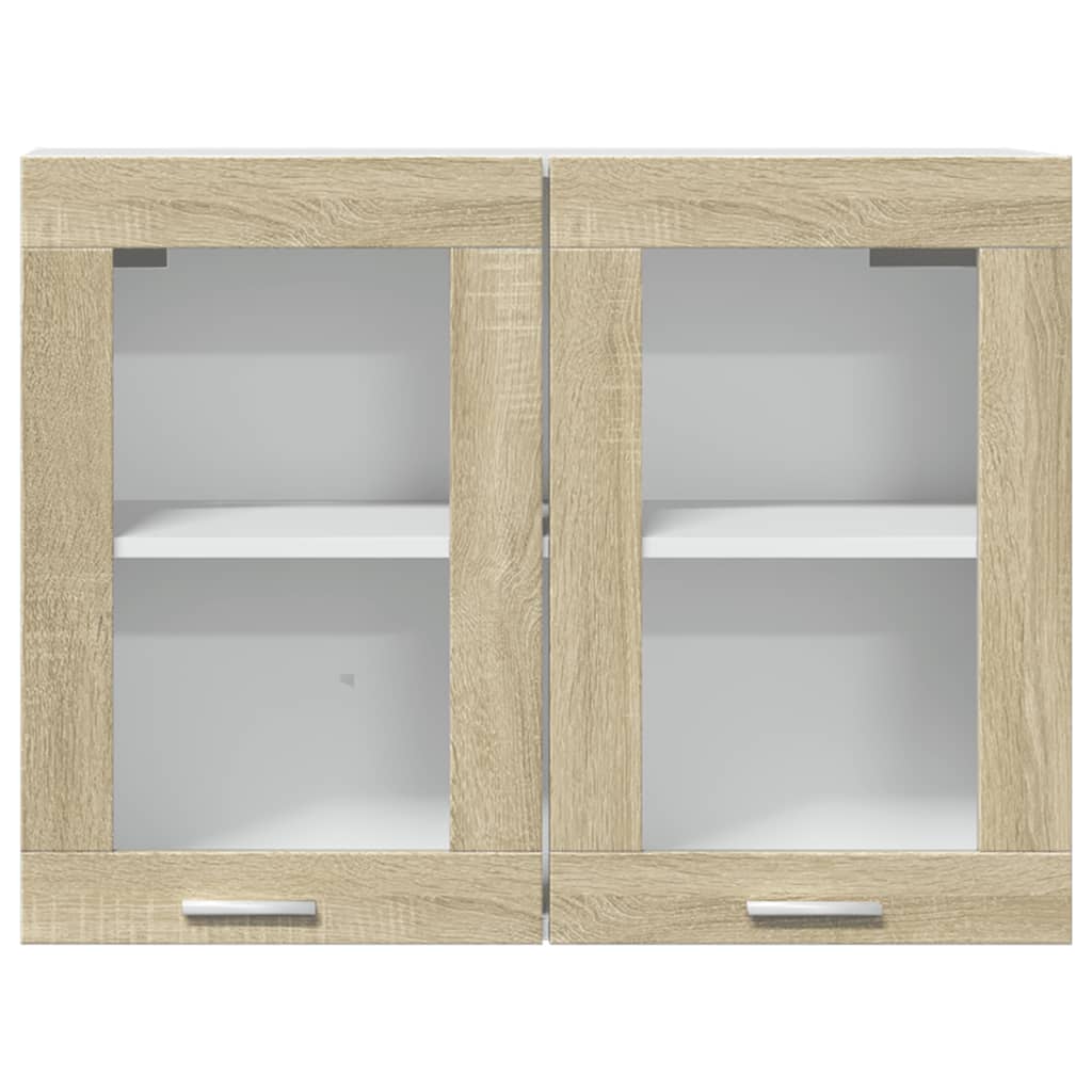 Hängeglasschrank Lyon Sonoma-Eiche 80x31x60 cm Holzwerkstoff - Premium Küchenschränke - Just €74.17! Shop now at homesales4u