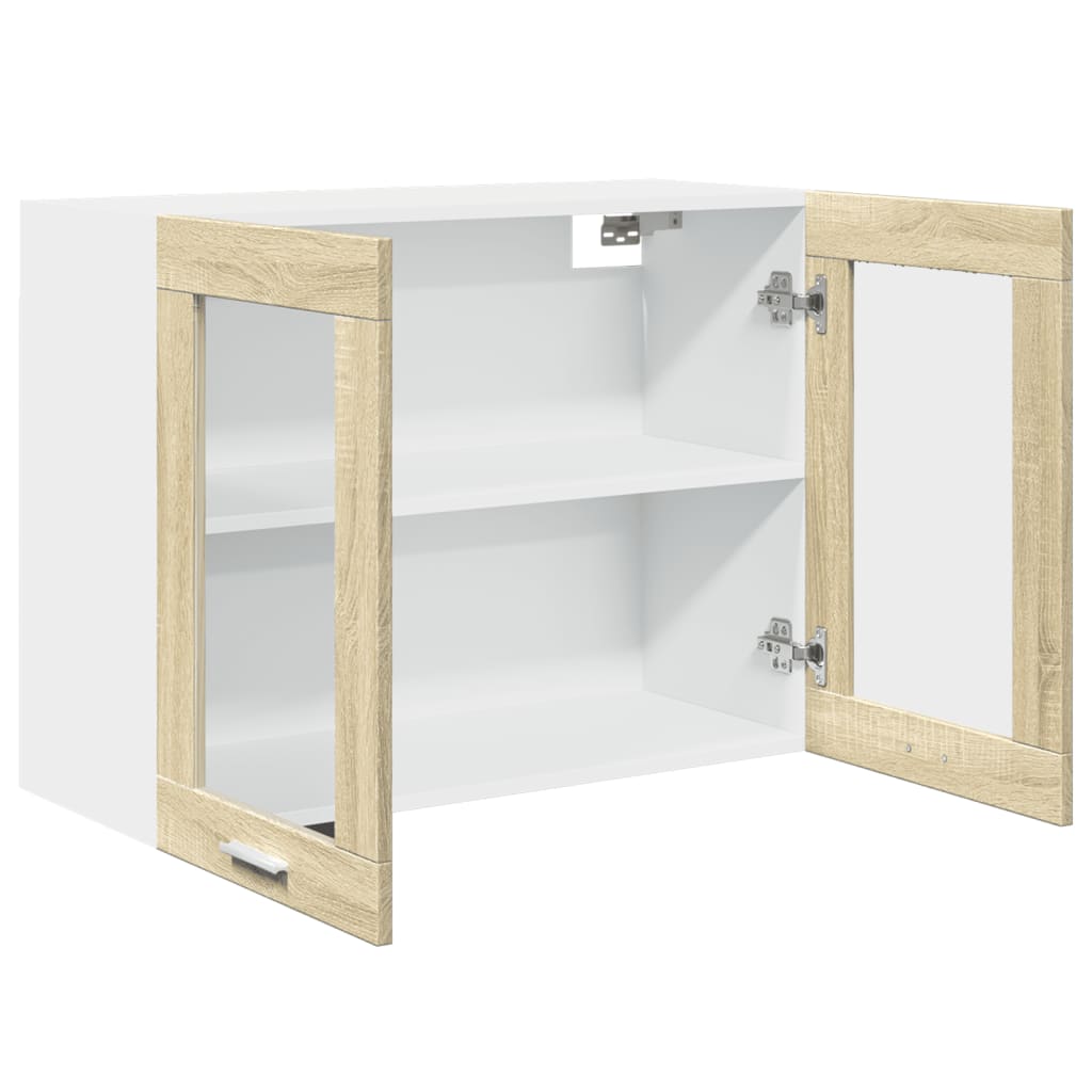 Hängeglasschrank Lyon Sonoma-Eiche 80x31x60 cm Holzwerkstoff - Premium Küchenschränke - Just €74.17! Shop now at homesales4u