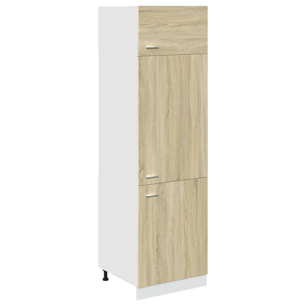 Kühlumbauschrank Lyon Sonoma-Eiche 60x57x207 cm Holzwerkstoff - Premium Küchenschränke - Just €194.85! Shop now at homesales4u