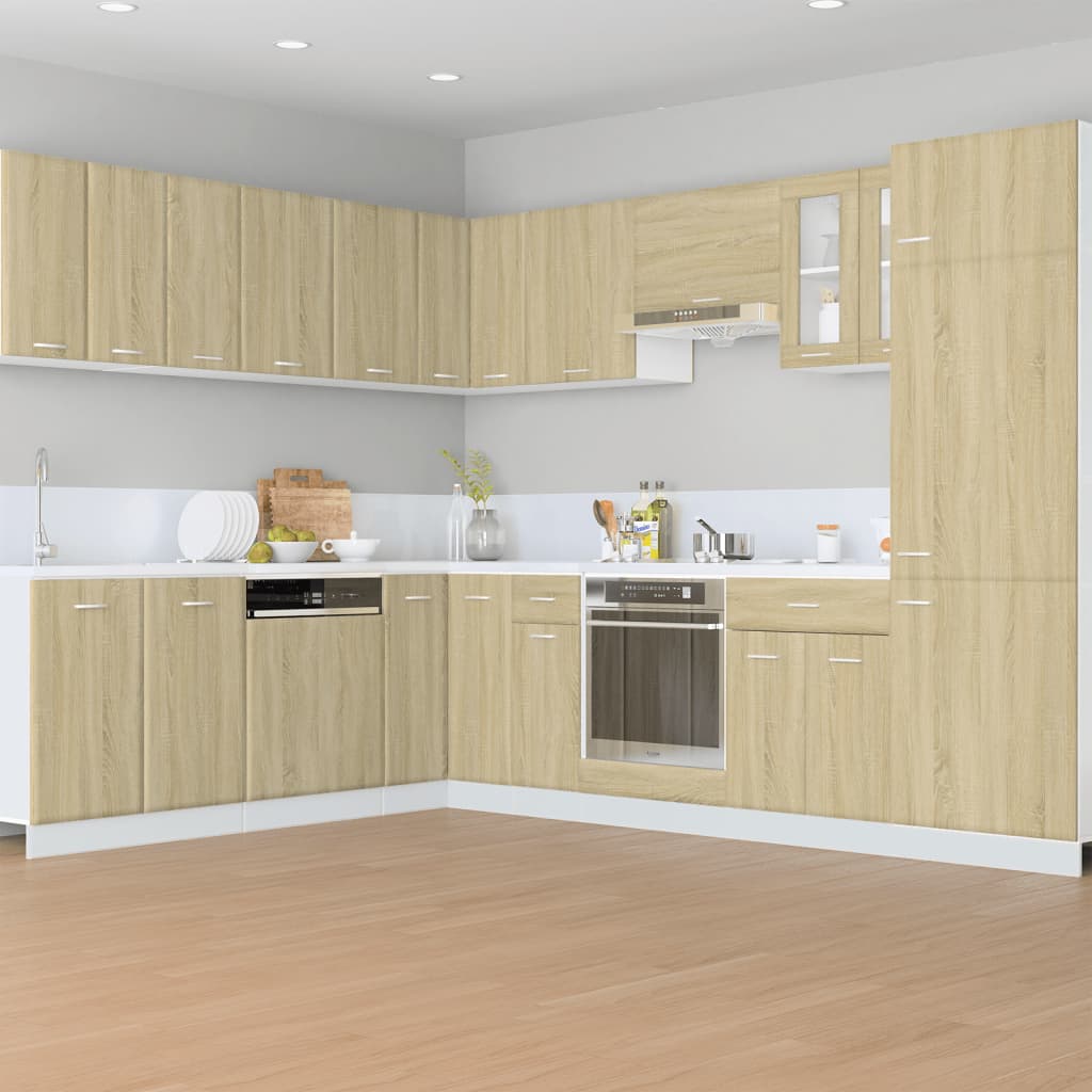 Kühlumbauschrank Lyon Sonoma-Eiche 60x57x207 cm Holzwerkstoff - Premium Küchenschränke - Just €194.85! Shop now at homesales4u