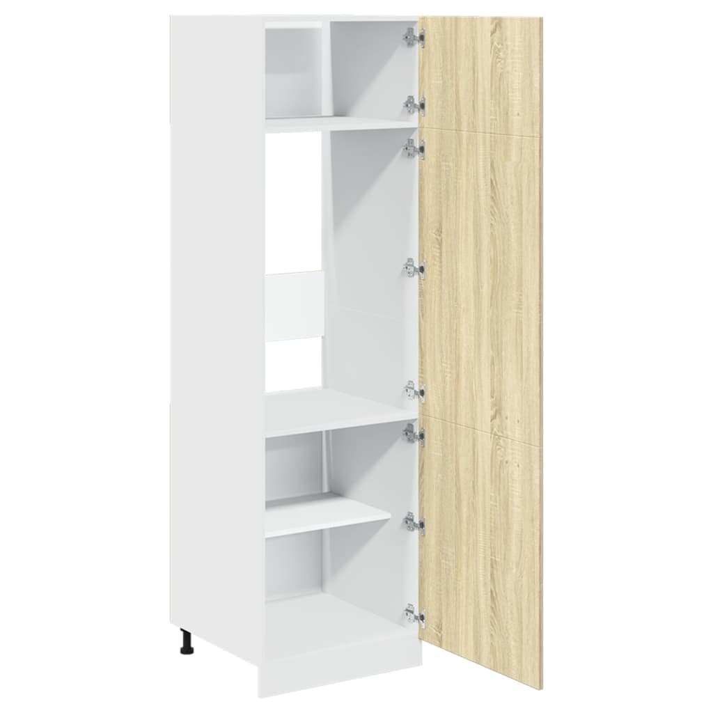 Kühlumbauschrank Lyon Sonoma-Eiche 60x57x207 cm Holzwerkstoff - Premium Küchenschränke - Just €194.85! Shop now at homesales4u