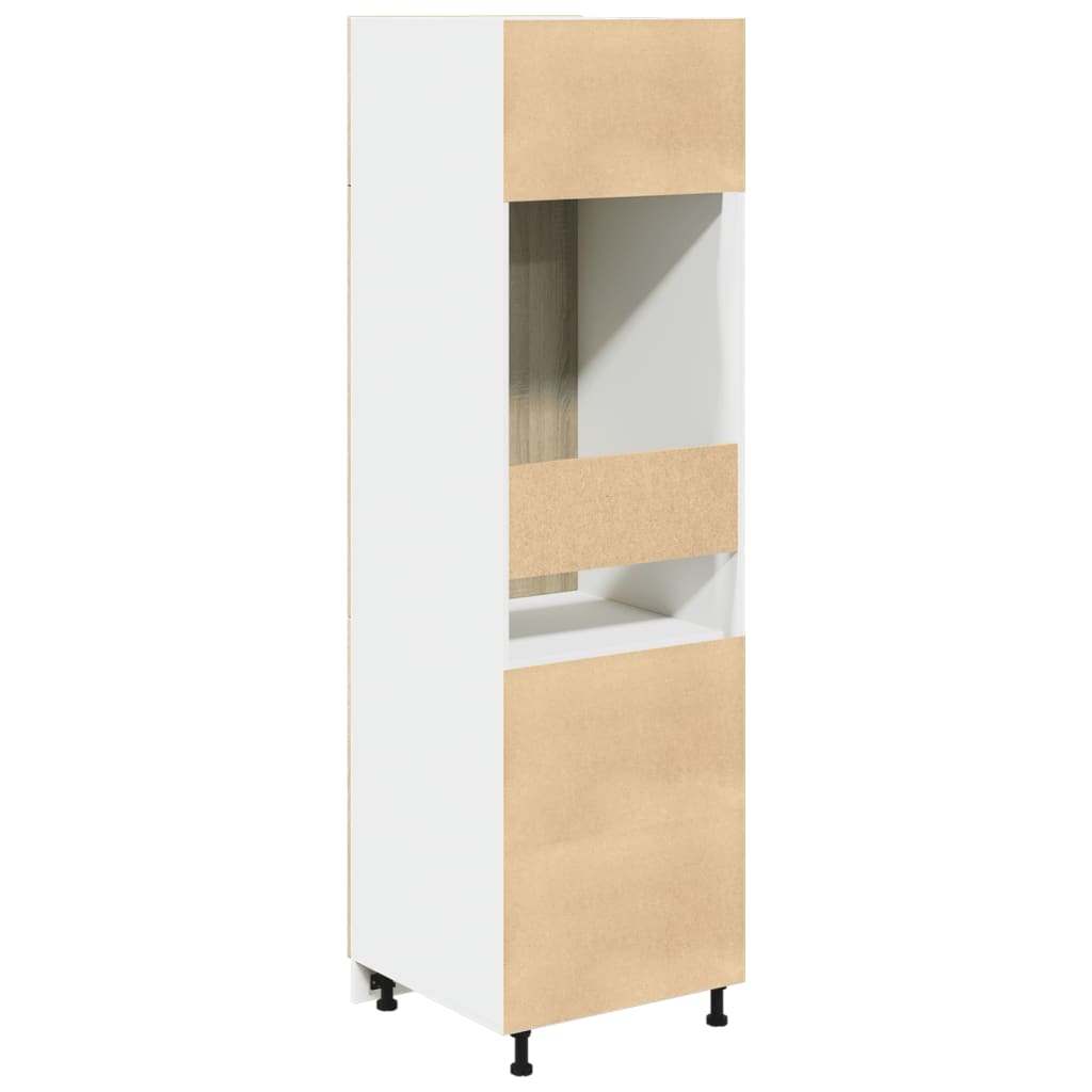 Kühlumbauschrank Lyon Sonoma-Eiche 60x57x207 cm Holzwerkstoff - Premium Küchenschränke - Just €194.85! Shop now at homesales4u