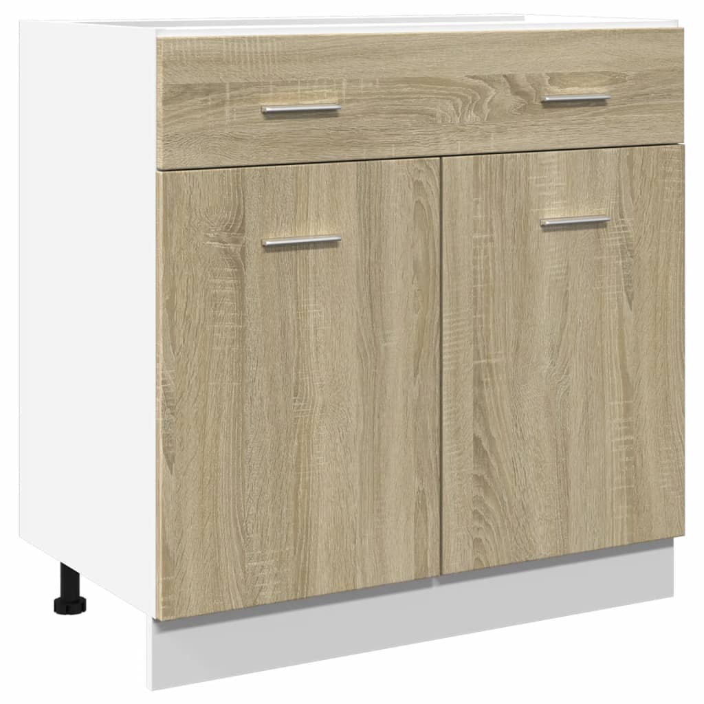 Schubunterschrank Lyon Sonoma-Eiche 80x46x81,5 cm Holzwerkstoff - Premium Küchenschränke - Just €111.42! Shop now at homesales4u