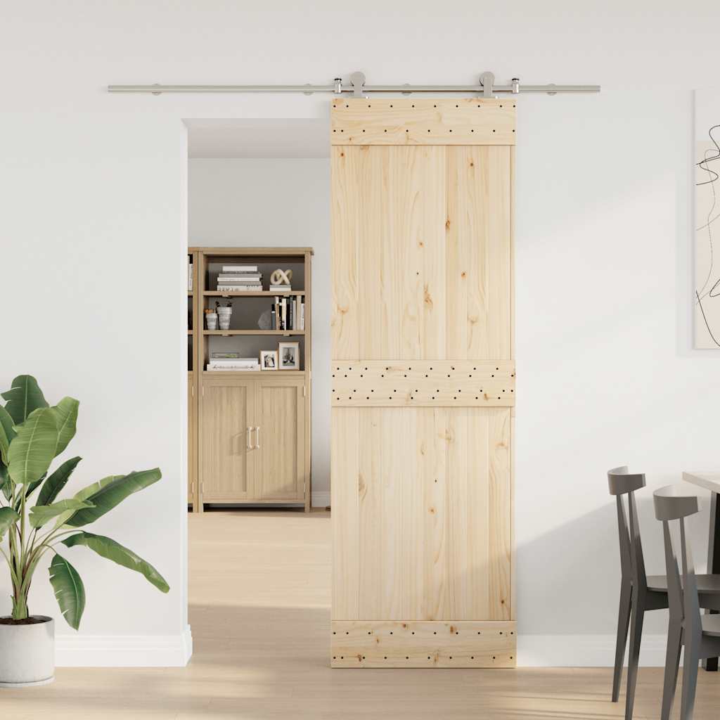 Schiebetür-Beschlagsatz 200 cm Edelstahl Silbern - Premium Türbeschläge & -klingeln - Just €115.58! Shop now at homesales4u