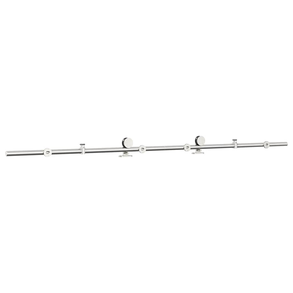 Schiebetür-Beschlagsatz 200 cm Edelstahl Silbern - Premium Türbeschläge & -klingeln - Just €115.58! Shop now at homesales4u