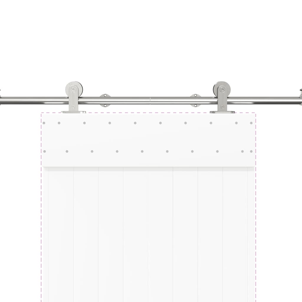 Schiebetür-Beschlagsatz 200 cm Edelstahl Silbern - Premium Türbeschläge & -klingeln - Just €115.58! Shop now at homesales4u