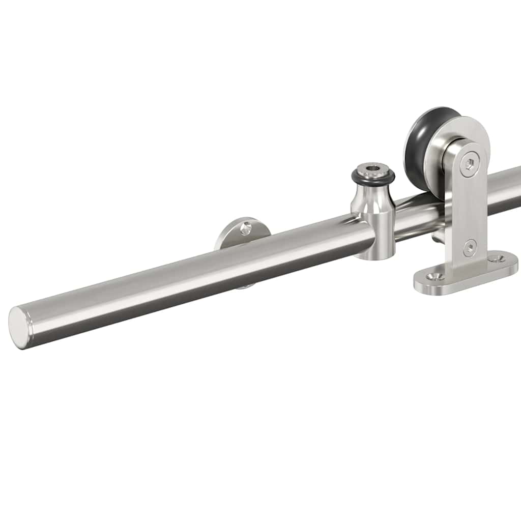 Schiebetür-Beschlagsatz 200 cm Edelstahl Silbern - Premium Türbeschläge & -klingeln - Just €115.58! Shop now at homesales4u