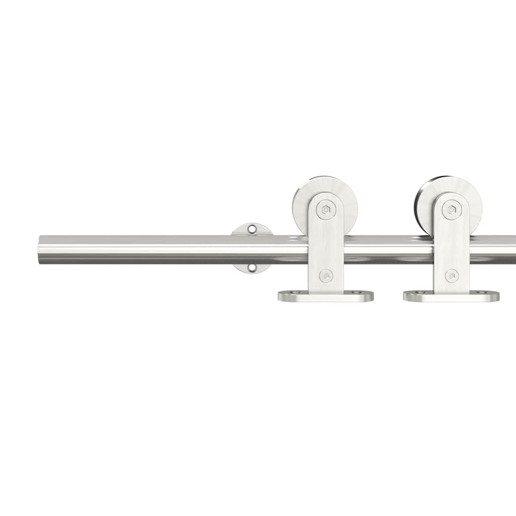 Schiebetür-Beschlagsatz 200 cm Edelstahl Silbern - Premium Türbeschläge & -klingeln - Just €115.58! Shop now at homesales4u