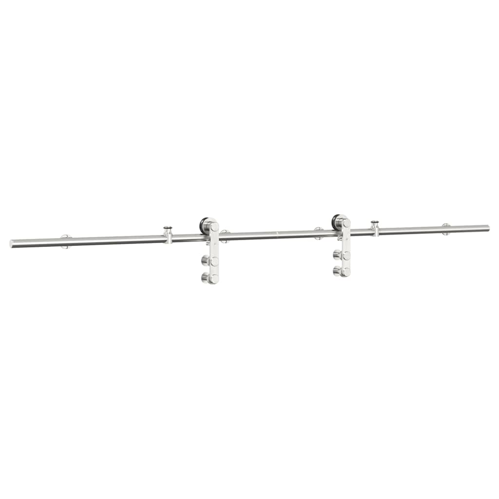 Schiebetür-Beschlagsatz 200 cm Edelstahl Silbern - Premium Türbeschläge & -klingeln - Just €117.64! Shop now at homesales4u