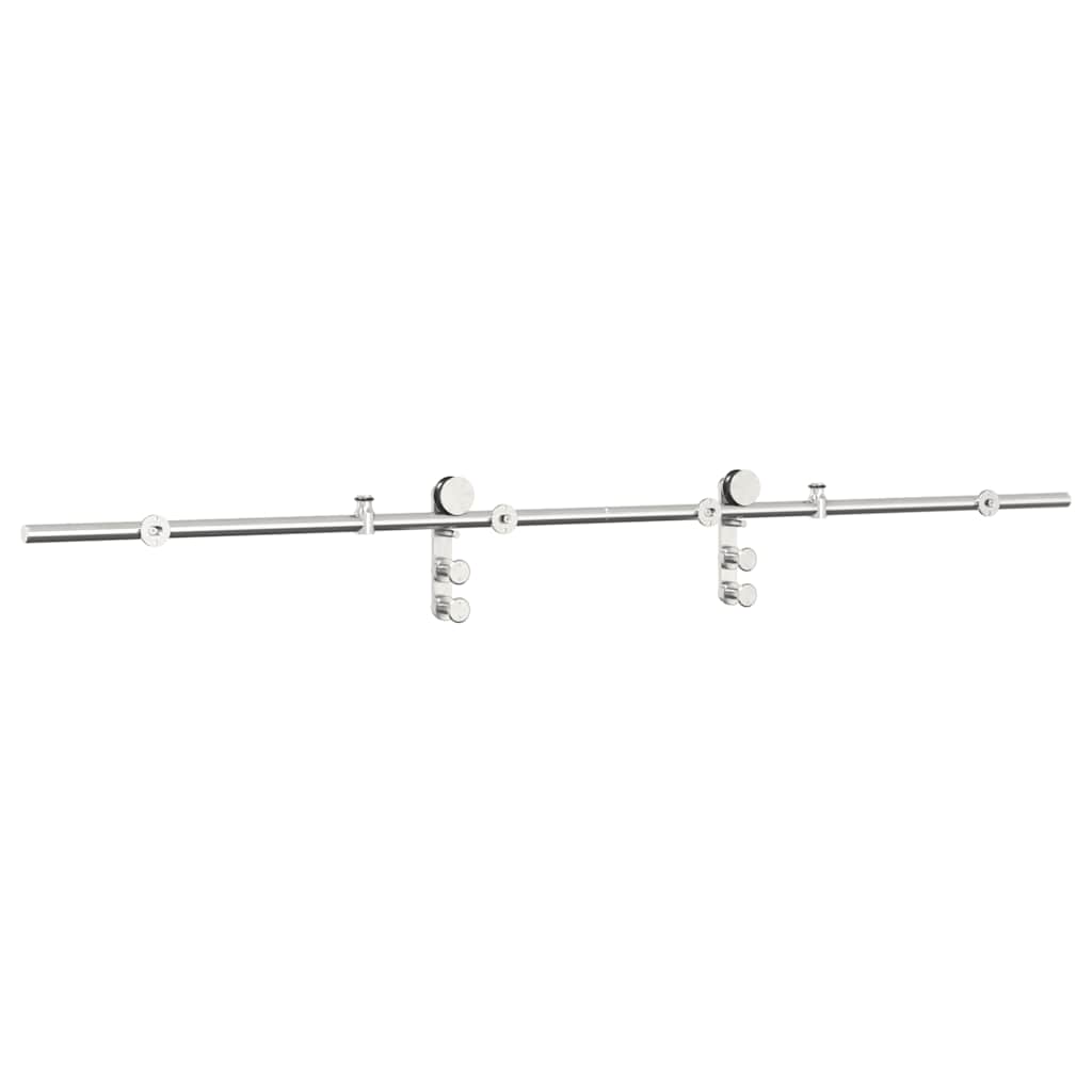 Schiebetür-Beschlagsatz 200 cm Edelstahl Silbern - Premium Türbeschläge & -klingeln - Just €117.64! Shop now at homesales4u