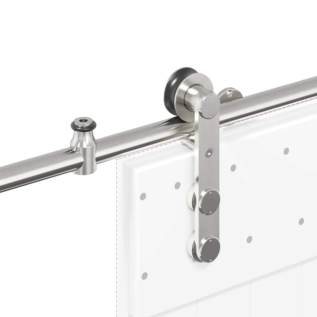 Schiebetür-Beschlagsatz 200 cm Edelstahl Silbern - Premium Türbeschläge & -klingeln - Just €117.64! Shop now at homesales4u