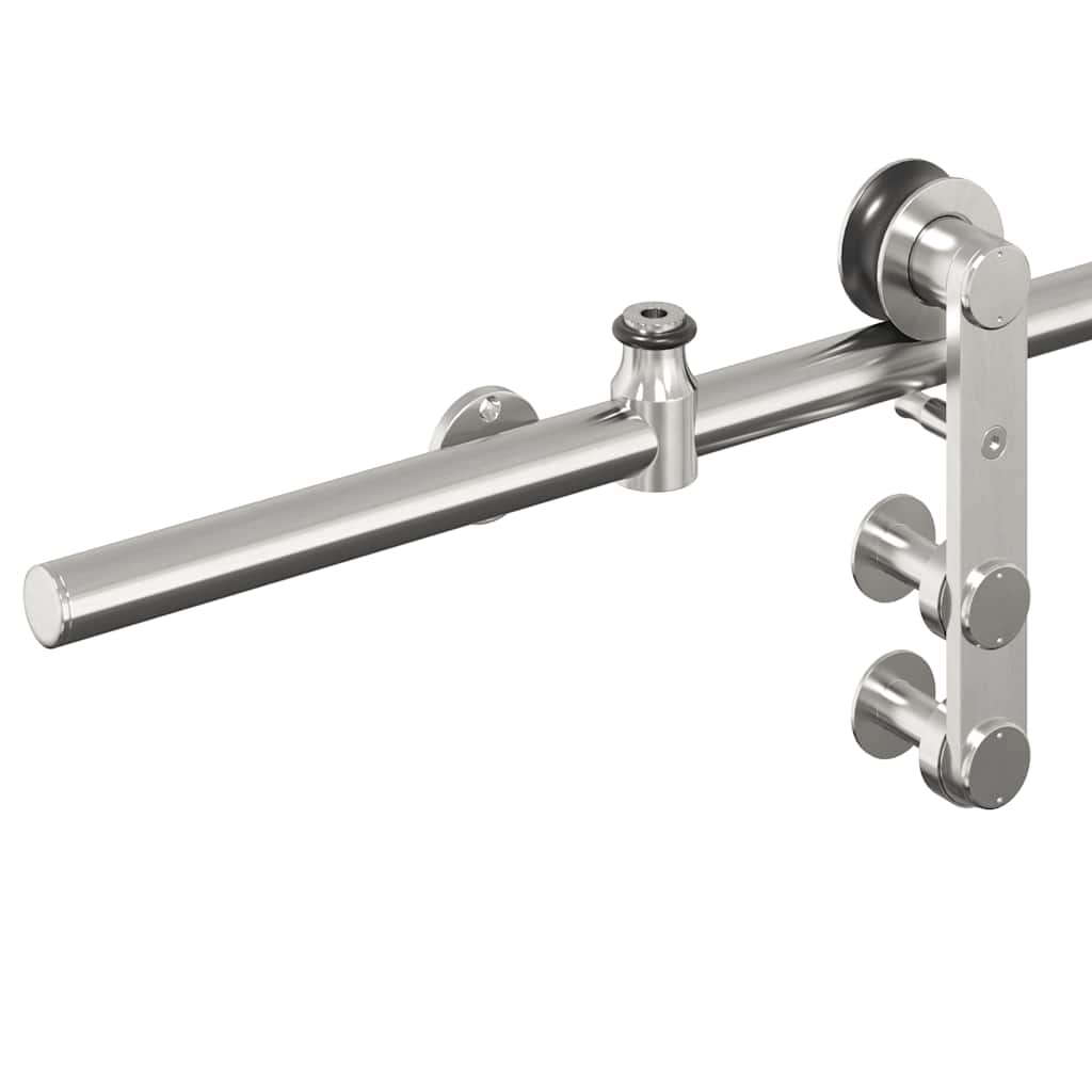 Schiebetür-Beschlagsatz 200 cm Edelstahl Silbern - Premium Türbeschläge & -klingeln - Just €117.64! Shop now at homesales4u