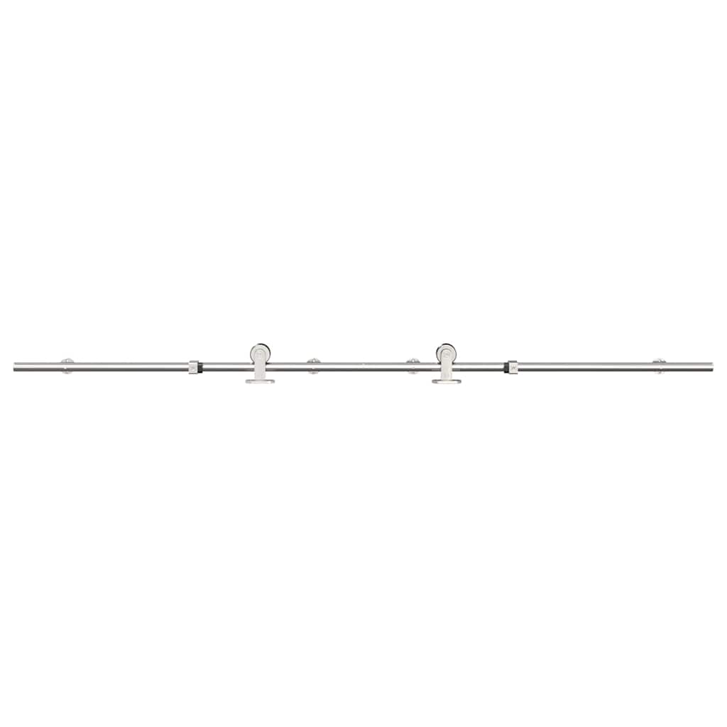 Schiebetür-Beschlagsatz 183 cm Edelstahl Silbern - Premium Türbeschläge & -klingeln - Just €88.29! Shop now at homesales4u