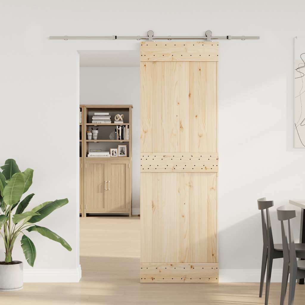 Schiebetür-Beschlagsatz 183 cm Edelstahl Silbern - Premium Türbeschläge & -klingeln - Just €88.29! Shop now at homesales4u