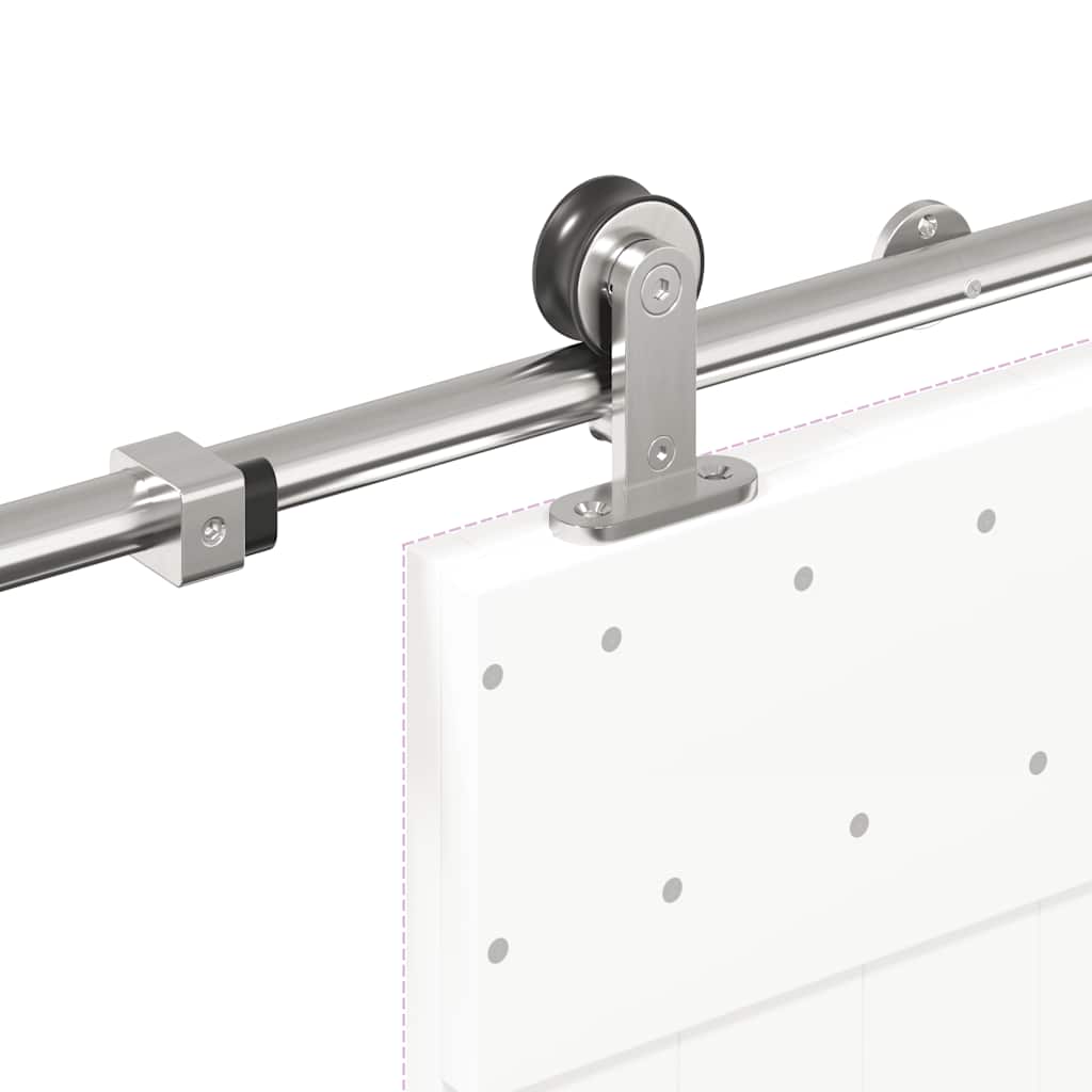 Schiebetür-Beschlagsatz 183 cm Edelstahl Silbern - Premium Türbeschläge & -klingeln - Just €88.29! Shop now at homesales4u