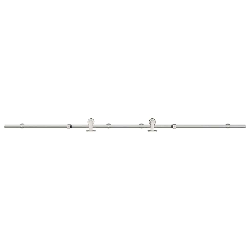 Schiebetür-Beschlagsatz 200 cm Edelstahl Silbern - Premium Türbeschläge & -klingeln - Just €88.21! Shop now at homesales4u